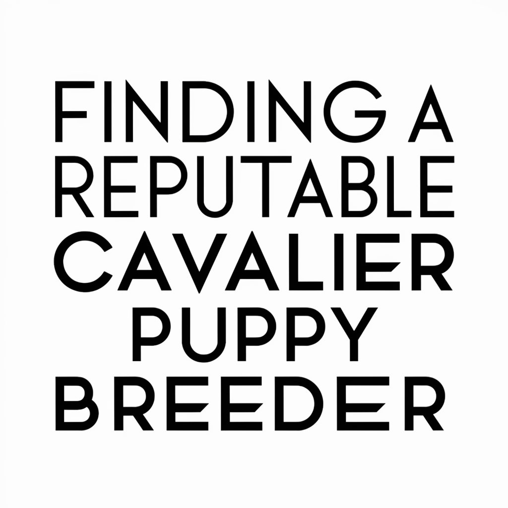 Finding A Reputable Cavalier Puppy Breeder